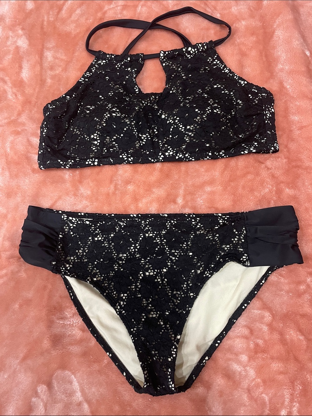 🎃 Adore Me Black Lace Two-Piece Bikini